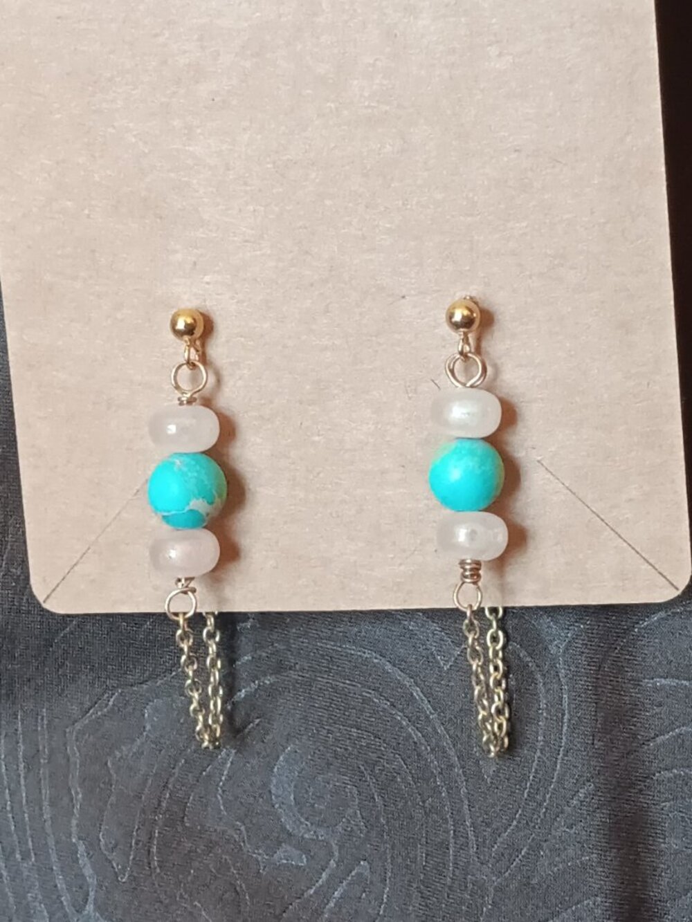 14K gold filled ear post beautiful dangly earrings!